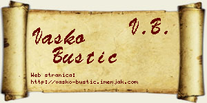 Vasko Bustić vizit kartica